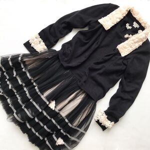 Elaine et Lena cardigan tulle dress set EUC 12Y